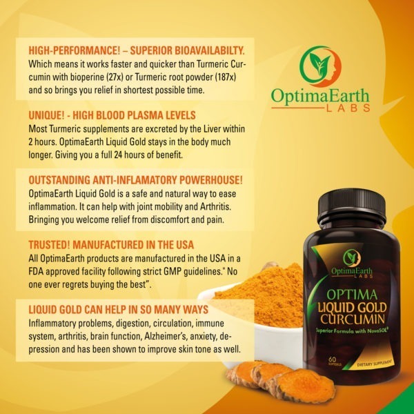 OptimaEarth Labs Liquid Gold Curcumin Benefits